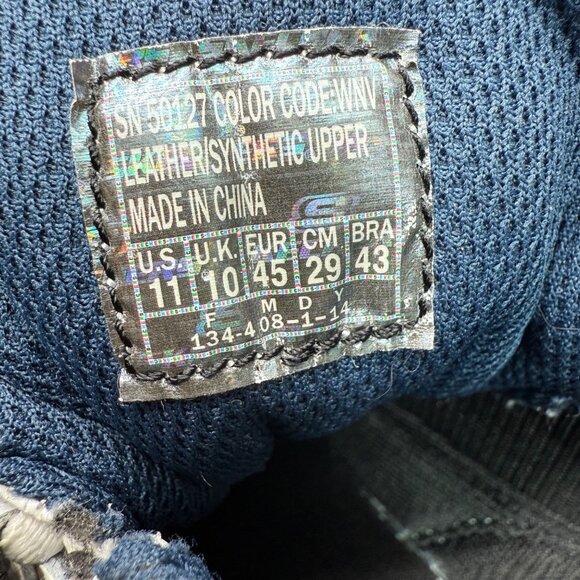 Skechers Reprints Mens Size 11 White & Navy Memory Foam Athletic Sneakers - Picture 5 of 8